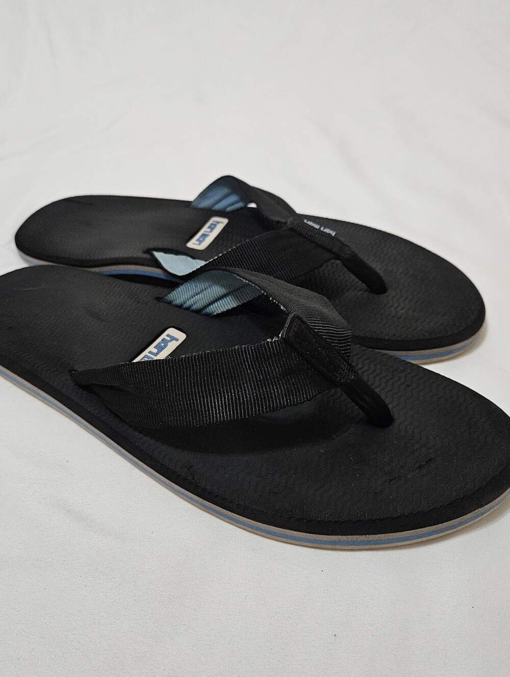 Hari Mari Dune Textured Footbed Flip Flops Men’s Size 13 Color Black